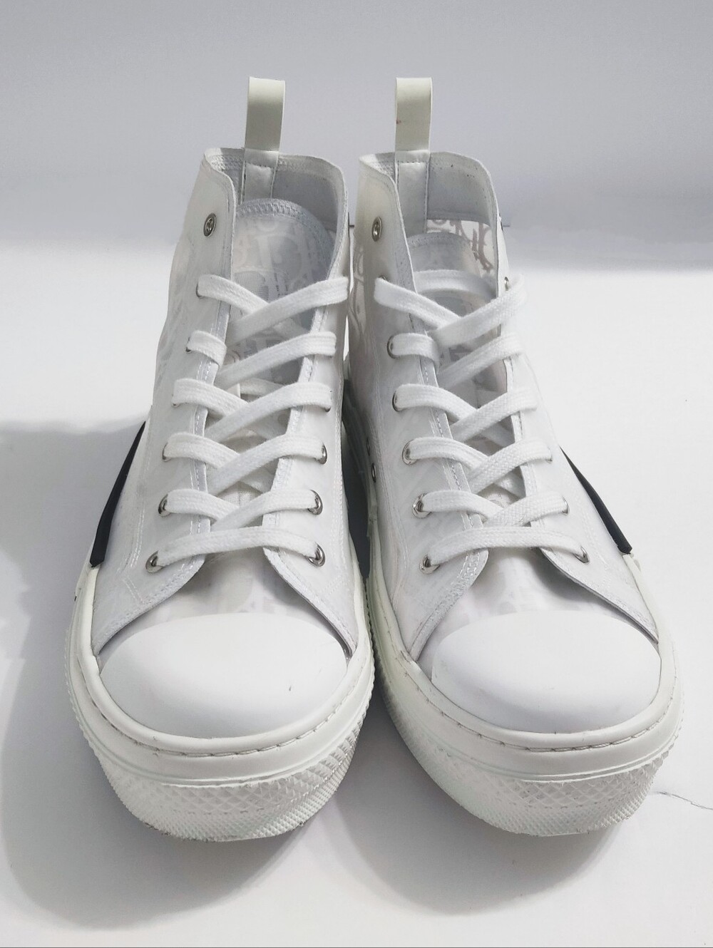 Dior Italian Made Men's High-Top Sneakers. Size 46 EU. 12.5-13 US. Pre-owned. - Picture 3 of 10